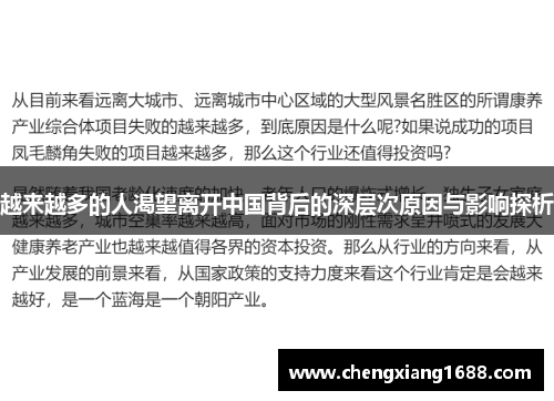 越来越多的人渴望离开中国背后的深层次原因与影响探析